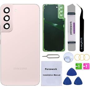 بديل الزجاج الخلفي الخلفي لهاتف Samsung Galaxy S22 Plus 6.6 بوصة مع مجموعة أدوات إصلاح ولاصق مثبت مسبقًا (ذهبي وردي) in Kuwait