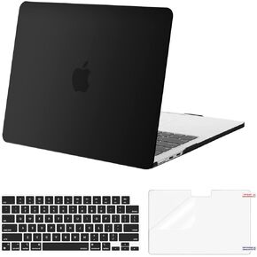MOSISO Compatible with MacBook Air 13 inch Case 2025 2024 2023 2022 M3 A3113 M2 A2681, Plastic Hard Shell&Keyboard Cover&Screen Protector Compatible with MacBook Air 13.6 inch Case M2 M3,Crystal Clear