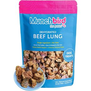 Dehydrated Beef Lung Dog Treats (Premium Angus Beef), Dog Training Treats, Excellent Alternative to Freeze Dried Beef Liver Dog Treats for Maximum Crunch and Flavor, Made and Sourced in USA