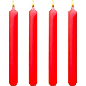 8 inch Taper Candles-Set of 4 Tapered Candle, Tall Candlesticks,Dripless and Smokeless,Home Dinner candle, Party, Wedding, Halloween, Christmas Candles (8 inch, Orange)