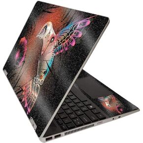MightySkins Glossy Glitter Skin for HP Pavilion x360 15" (2020) - Owl Universe | Protective, Durable High-Gloss Glitter Finish | Easy to Apply, Remove, and Change Styles | Made in The USA