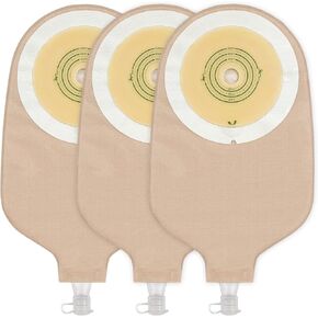 20 PCS Colostomy Bags, Ostomy Supplies, One Piece Drainable Ostomy Drain Pouch for Ileostomy Stoma Care, Odor Resistant, Cut-to-Fit, Max 2 1/2"
