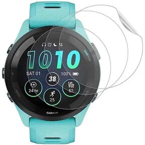 Transparent Hydrogel film (8pcs) for Garmin Forerunner 965 Running Smartwatch Soft TPU Screen Protector Ultra-Thin, Touch Sensitive, Self-Healing, Explosion-Proof, Fingerprint Unlock