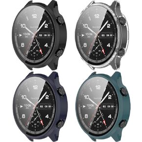 FitTurn Screen Protector Compatible with Oneplus Watch 2R Case, Anti-Scratch Shockproof Bumper Protective Case for Oneplus Watch 2R Screen Accessories (4Pack-C)