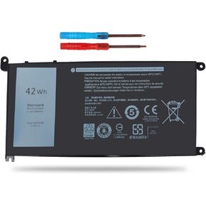 Vinpera WDX0R Laptop Battery for Dell Inspiron 13 5368 5378 7368 7378, Inspiron 15 5565 5567 5568 5578 7560 7569 7570 7579 P58F and Inspiron 17 5765 5767; fit P/N:T2JX4 3CRH3 FC92N