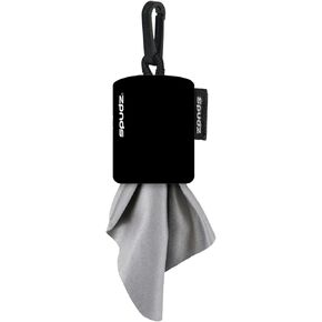 SPUDZ Ultra | Microfiber Cloth Screen Cleaner and Lens Cleaner | Closable Bottom | Black | 6 x 6 Inches