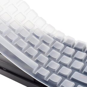 Silicone Keyboard Skin Cover Compatible for Razer BlackWidow V4 75% Mechanical Gaming Keyboard （NOT Compatible for Razer BlackWidow V4/V4 Pro Wired Mechanical Gaming Keyboard (Clear)