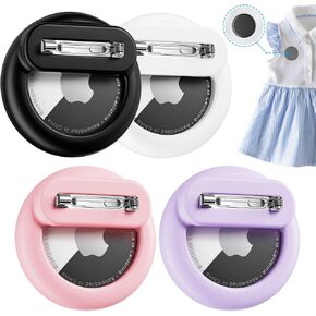 for AirTag Holder 4 Pack for Kids Hidden,Black+White+Pink+Purple | for Apple Air Tags 1st & 2nd Gen,Hidden Discreet Toddler Tracker, for School Uniforms, Clothes, Backpack,Shoes & Dog Collar in Saudi Arabia