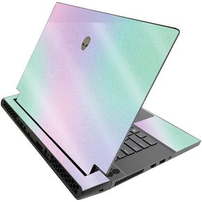 MightySkins Glossy Glitter Skin for Alienware M15 R3 (2020) & M15 R4 (2021) - Cotton Candy | Durable High-Gloss Glitter Finish | Easy to Apply and Change Style | Made in The USA