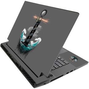 MightySkins Skin for Alienware M15 R3 (2020) & M15 R4 (2021) - Wave Anchor | Protective Viny wrap | Easy to Apply and Change Style | Made in The USA