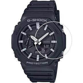 for Casio G-shock GA-2100 Screen Protector, 9H Hardness Tempered Glass Screen Protector for Casio GA-2100 with Anti-Fingerprint Bubble-Free Crystal Clear (2 Pack)