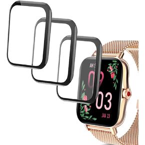 3D Screen Protector Compatible with Iaret i18 1.7", HAFURY C7 1.54 “ and Kimnix NK03 1.72" Smartwatch，3-Pack