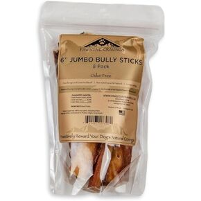 Bully Sticks - 6 Inch All-Natural Bully Sticks for Dogs - Fully Digestible & 100% Grass-Fed Beef Sticks - Supports Dental Health - Extra-Thick Chews for Dogs - Pack of 12