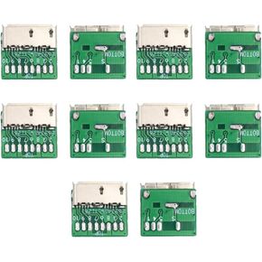 NFHK 10pcs Micro USB 3.0 10pin Female Socket Receptacle Board Mount SMT Type with PCB for USB Disk DIY OEM