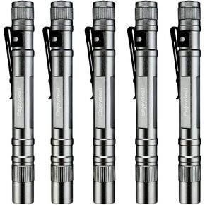 5PCS Pen Flashlights 1000LM Ultra Slim Portable LED Penlight Pocket Pen Light Flashlight with Clip for Indoor Outdoor