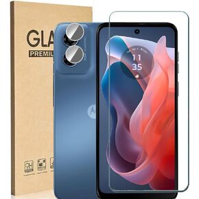[3+3 Pack] Compatible for Moto G Play (2024) Tempered Glass Screen Protector + Camera Lens Protector, 9H Hardness Anti-Scratch No Bubble Screen Protector Film for Motorola G Play 2024 XT2413V