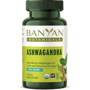 Banyan Botanicals Organic Ashwagandha Supplement – Withania somnifera – for Vitality, a Healthy Immune System, Stress Relief, More* – 90 Tablets – Non-GMO Sustainably Sourced Vegan FFL