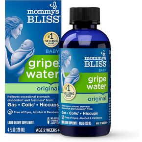 Mommy's Bliss Gripe Water Original, Infant Gas & Colic Relief, Gentle & Safe, 2 Weeks+, 4 Fl Oz (Pack of 1)