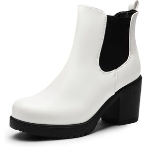 DREAM PAIRS Women's FRE High Heel Chelsea Style Ankle Bootie
