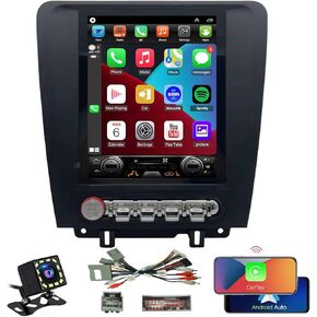 QLED Screen 8-Core CPU Radio Upgrade for Ford Mustang 2010 2011 2012 2013 2014,CarPlay Android Auto Ready,Steering Wheel Control,Free Camera