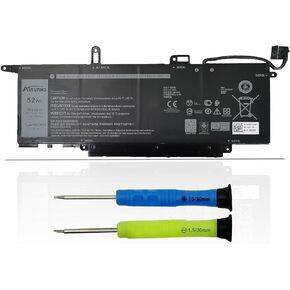 NF2MW 52Wh Laptop Battery Replacement for Dell Latitude 7400 2-in-1 Latitude 9410 2-in-1 Series Notebook P110G P110G001 7146W 08W3YY 085XM8 C76H7 0C76H7 0G8F6M 7.6V 52Wh 6500mAh 4-Cell