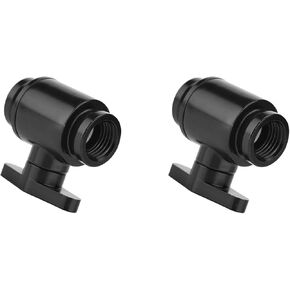 Water Cooling Valve, 2pcs G1/4 Female Black Water Ball Valve with Aluminum Handle for Computer Water Cooling System