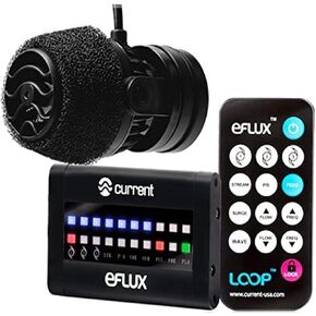 CURRENT USA 660 GPH eFlux Nano Wave Maker Pump Kit (6000) | Magnetic DC Powerhead with LED Display Controller for Saltwater Tank, 132-660 GPH Aquarium Water Circulation Pump 5 to 30 Gallon, Black
