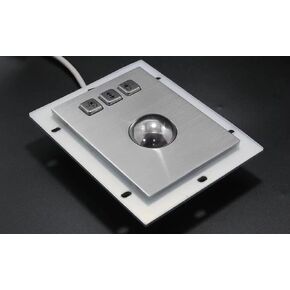 MCSaite Trackball Mouse Wired - Ergonomic 3.6cm Rollerball Mouse with Scroll Ring Aluminium Alloy Compatible with Mac, Windows PC, Computers - Sliver