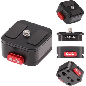 FocusFoto Claw Quick Release Plate Kit, Camera Tripod Mount QR Plate and Rapid Connect Clamp Adapter for DSLR/Mirrorless Cameras, Tripod, Monopod, Slider, Handheld Gimbal, Stabilizer, Ball Head