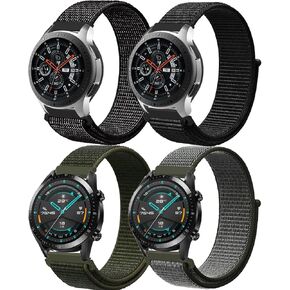22mm Nylon Band for Samsung Galaxy Watch 3 Band 45mm/Galaxy Watch 46mm/Gear S3 Frontier/Classic,Sport Strap for Garmin vivoactive 4/Venu 2/3,for HUAWEI Watch GT/GT2/GT2e/GT3/GT4 Pro,22mm Quick Release Watch Band Elastic