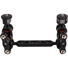 KIMISS Articulating Magic Arm Articulating Arm Aluminum Alloy 11in Lengthened Adjustable Articulating Ballhead Extension Bar for Camera Monitor
