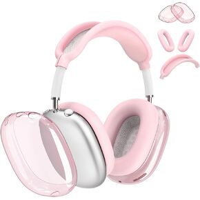 Silicone Case Cover for AirPods Max Headphones, Clear Ear Pad Case Cover/Ear Cups Cover/Headband Cover for AirPods Max, Accessories Soft Shell Protectors for Apple AirPods Max -Clear Shinning in Kuwait
