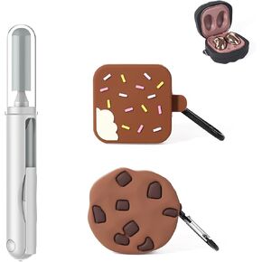 (2 Pack+ Cleaning Pen) Suublg Case for Galaxy Buds FE (2023) / Buds2 Pro (2022) / Buds 2 (2021) / Buds Pro (2021) / Buds Live (2020) Protective Silicone Cover with 3 in 1 Cleaning Brush Pen Tools