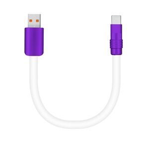 chubbycable Color Block Chubby Power Bank Friendly Cable Short USB C Cable Ultra-Thick Silicone Fast Charging Cord for Phone Computer Tablet, Yellow+Green, Type-C to Type-C, 0.82FT