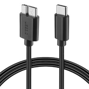 Type C 3.1 to Micro B Cable Hard Drive Cable 5Gbps Fast Charging & Syncing Cord Compatible with MacBook Pro Galaxy S20 Toshiba Canvio External Hard Drive