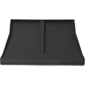 Wireless Charging Pad Mat for Car Tesla Cybertruck Silicone Mat Anti Slip Center Console Pad Cover Protector Phone Charge Area for Cybertruck Accessories (Black)