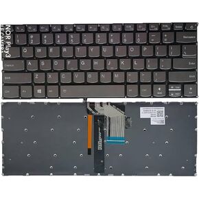 Laptop Replacement US Layout with Backlight Keyboard for Lenovo Ideapad 320S-13IKB 720S-14IKB K42-80 V720-14 V720-14IKB Grey SN20M62355 SN20M62327 SN20M62445 9Z.NDULN.B01