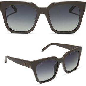 نظارات شمسية أريانا II مربعة التصميم للنساء من دي إف إف، حماية مستقطبة من الأشعة فوق البنفسجية 400، كافيه أولي + بني متدرج in Kuwait