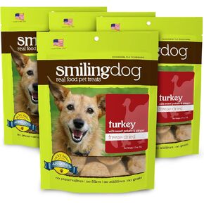 Herbsmith Smiling Dog Treats – Freeze Dried Raw Beef, Potatoes, Carrots & Celery – That’s 100% it – 2.5 Ounce