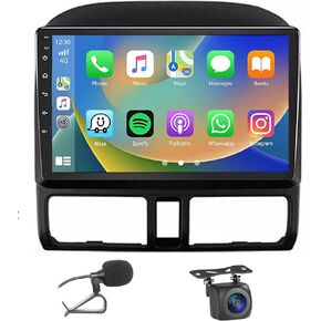 Car Stereo for Honda CRV Radio 02-06 (2GB+32GB) Wireless Carplay and Android Auto 4G+WiFi GPS Navigation 9 Inch Touchscreen Head Unit with HD Backup Camera/Bluetooth/Miror Link/MIC/RDS/FM/SWC in Kuwait