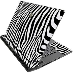MightySkins Skin for Alienware M15 R3 (2020) & M15 R4 (2021) - Black Zebra | Protective Viny wrap | Easy to Apply and Change Style | Made in The USA