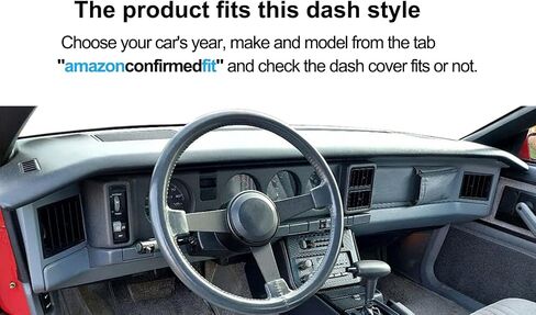 حصيرة غطاء لوحة القيادة مناسبة خصيصًا لسيارة Pontiac Firebird 1993 1994 1995 1996، وسادة غطاء لوحة القيادة وواقي السجاد (93-96 أسود) F76 in Kuwait