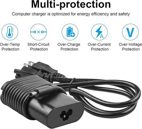 TREE.NB 45W 19.5V 2.31A Faster Charger for Dell XPS 13 / XPS 12/12 MLK/ 14 (7437) XPS 11, XPS 12, XPS 12 MLK, XPS 13, XPS 13 (9333), XPS 13 Classic, Dell XPS 12, XPS 12 MLK Ultraboo, Easy to Use in Saudi Arabia