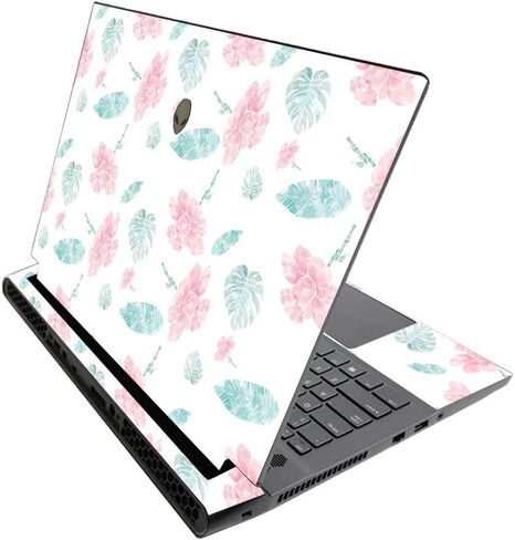 MightySkins Skin for Alienware M17 R3 (2020) & M17 R4 (2021) - Paper Flowers | Protective Viny wrap | Easy to Apply and Change Style | Made in The USA in Saudi Arabia