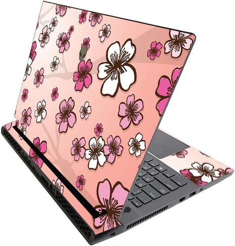 MightySkins Skin for Alienware M17 R3 (2020) & M17 R4 (2021) - Paper Flowers | Protective Viny wrap | Easy to Apply and Change Style | Made in The USA in Saudi Arabia