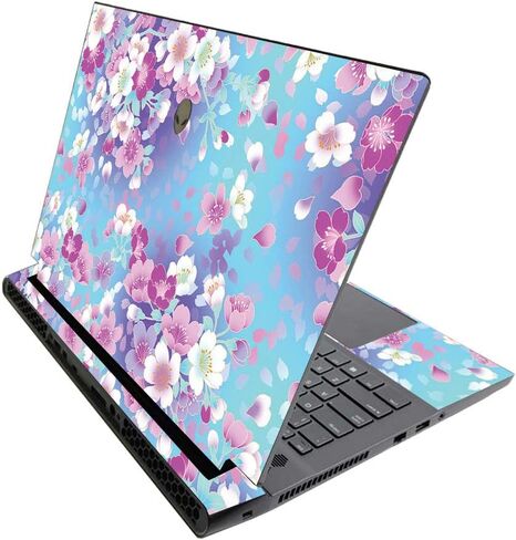 MightySkins Skin for Alienware M17 R3 (2020) & M17 R4 (2021) - Paper Flowers | Protective Viny wrap | Easy to Apply and Change Style | Made in The USA in Saudi Arabia