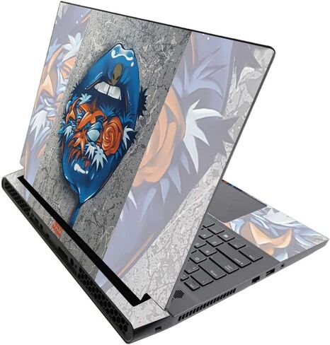 MightySkins Skin for Alienware M17 R3 (2020) & M17 R4 (2021) - Paper Flowers | Protective Viny wrap | Easy to Apply and Change Style | Made in The USA in Saudi Arabia