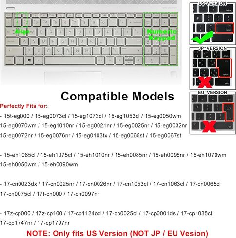 for Silicone Keyboard Cover for HP Pavilion 15-EG,15-EH,15.6-inch Laptops in Saudi Arabia