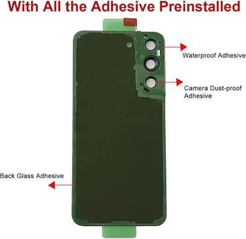 بديل الزجاج الخلفي الخلفي لهاتف Samsung Galaxy S22 Plus 6.6 بوصة مع مجموعة أدوات إصلاح ولاصق مثبت مسبقًا (ذهبي وردي) in Kuwait