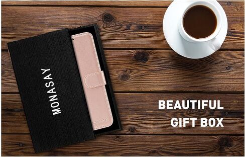 حافظة محفظة MONASAY متوافقة مع هاتف Galaxy A52/A52S 5G&4G، [واقي شاشة زجاجي متضمن] [حجب RFID] غطاء هاتف خلوي من الجلد القابل للطي مع حامل بطاقة الائتمان 6.5 بوصة، عنابي in Saudi Arabia